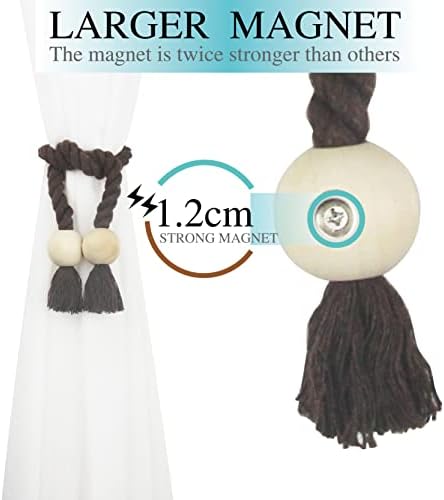 Magnetic Curtain Tiebacks Decorative Tie Back Drapes Holdbacks Nieffeiy - Image 4