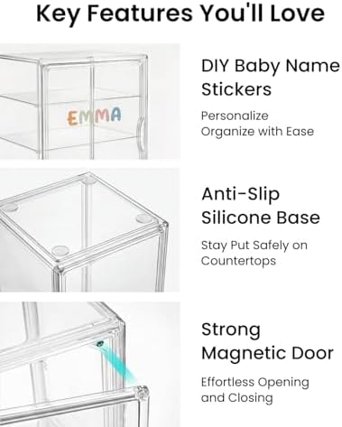 Baby Bottle Organizer, 3 Tier Bottle Storage Organizer - Image 4