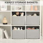 ICERZCZ Storage Baskets for Organizing & Shelves, Woven Cotton Rope - Image 6