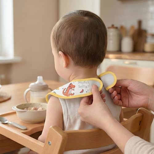 3 Pack Waterproof Baby Bibs for Eating, Mess Proof Feeding Bib - Image 3