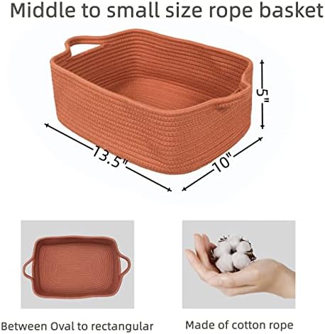 XUANGUO Medium Woven Cotton Rope Storage Basket - Image 3