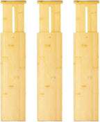 VaeFae 3 Pack Bamboo Drawer Dividers, Expandable Separators by VaeFaeDirect