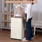 IEGrow Laundry Basket with Wheels 110L Clothes Hamper - Image 2