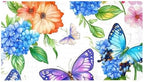 Shower Mat Non Slip 26.8 x 15.1 Inches, Butterflies Florals Bathtub Mat Shower by Anna+Cowper