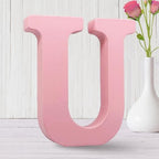 AOCEAN 6 Inch Pink Wood Letters Unfinished Wooden Letters by AOCEAN