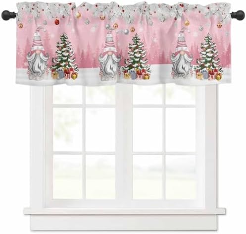 Vandarllin Christmas Gnome Valance Curtains by VandarllinHomeKitchenDecor