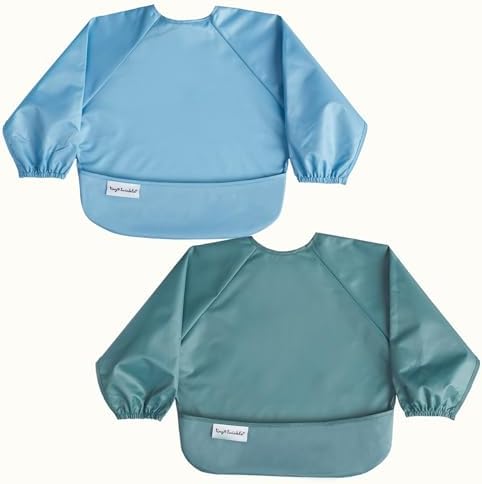 Tiny Twinkle Long Sleeve Bib for Babies & Toddlers | 2-Pack Waterproof Smock by TinyTwinkle