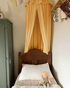 ZEAK Kids Bed Canopy with Ruffles Cotton Hanging Tent Frills Curtain Net - Image 4