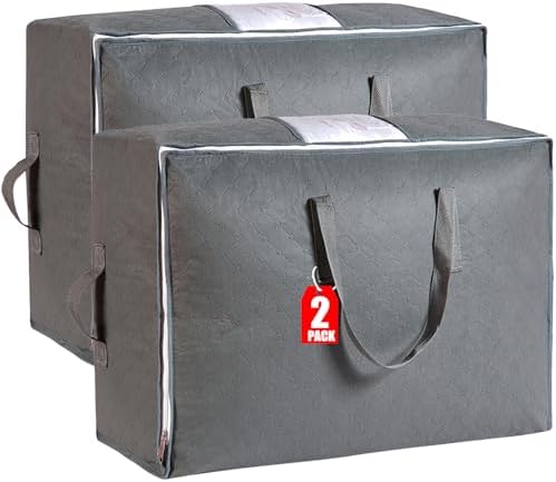105L Extra Large Storage Bag for Blankets Comforters Bedding Clothes Pillow by MKOKYD