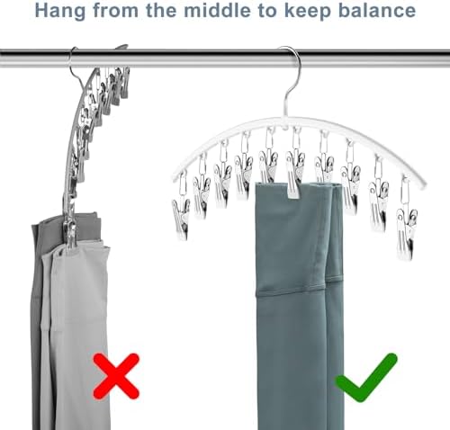Legging Organizer for Closet, Metal Yoga Pants Hanger w/Rubber Coated 1 Pack - Image 4