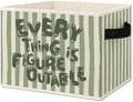Green Inspirational Everything Is Figureoutable Foldable Storage Bins Box by Unknown