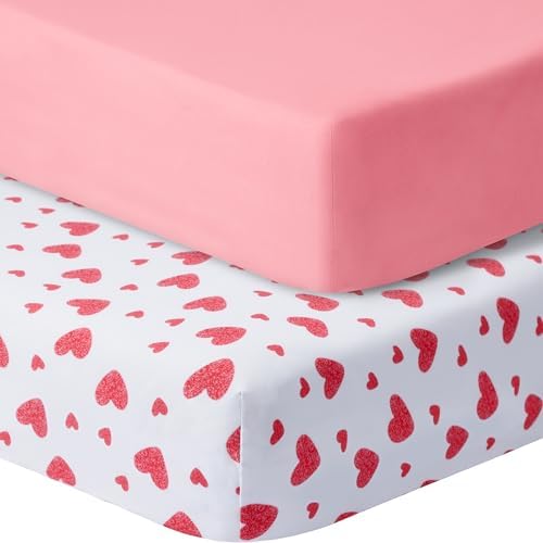 GUNTAIL Pack and Play Sheets Fitted, 2 Pack Pack n Play Sheets by GUNTAIL