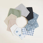 Konssy 10 Pack Baby Muslin Bandana Bibs - Image 6
