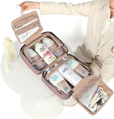 NISHEL Travel Toiletry Bag for women, Portable Hanging Organizer for - Image 2
