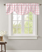 Christmas Blackout Tie Up Valance Curtains - Image 4