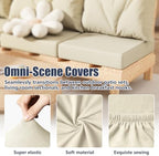 8Pcs Outdoor Cushion Covers, Stretch Patio Furniture Couch Chair Slipcovers - Image 4