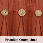 FRAMICS Farmhouse Valance Curtains, Boho Cotton Linen Kitchen Valance, Rod - Image 6