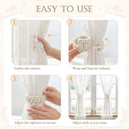 Boho Curtain Tiebacks, Braided Curtain Holdbacks - Image 7