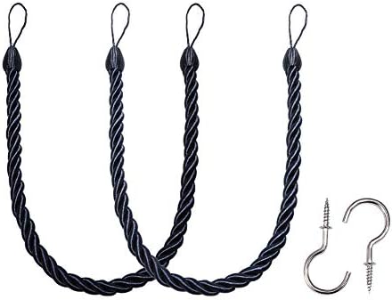BEL AVENIR Curtain Tiebacks Ropes Tie-Backs, Handmade Holdbacks by BELAVENIR