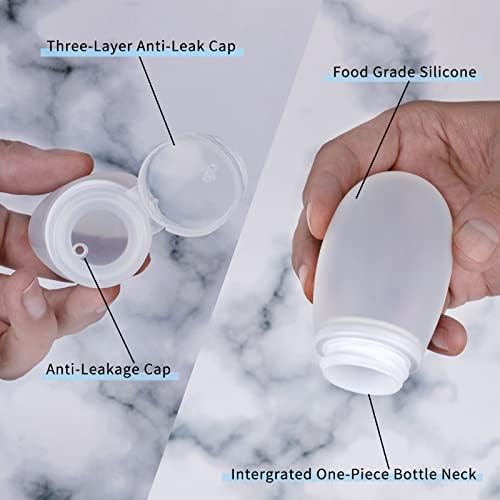 Silicone Travel Bottles for Toiletries TSA Approved Travel Size Containers Set - Image 5