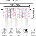 Pink Bow Window Valance, Watercolor Cute Girls Pink Bow Modern Aesthetic Print - Image 2