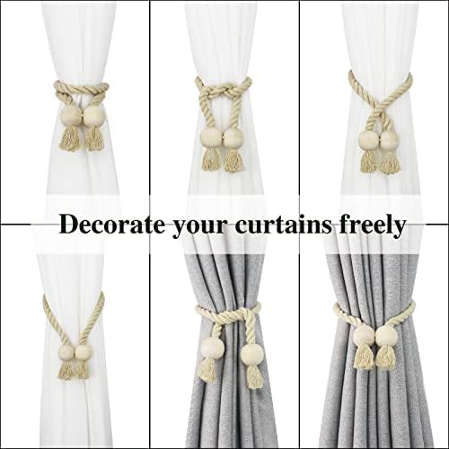Magnetic Curtain Tiebacks Decorative Tie Back Drapes Holdbacks Nieffeiy - Image 4