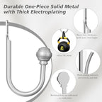 Hion Curtain Holdbacks Silver 2pcs, Curtain Tiebacks Wall Mounted Hooks - Image 3