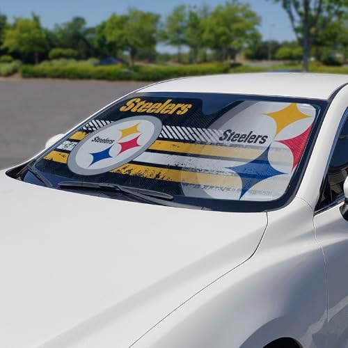 Fanmats NFL Windshield Sun Auto Shade, Sun Shield Sun Visor Accordion tri-fold - Image 2