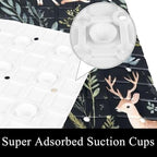 Shower Mat Non Slip 26.8 x 15.1 Inches, Deer Floral Bathtub Mat Shower Stall - Image 2
