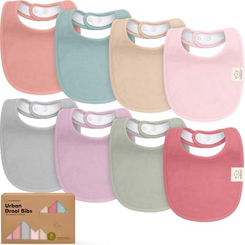 KeaBabies 8-Pack Organic Baby Bibs by KeaBabies