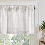 jinchan Linen Balanced Stripe Valances by JINCHAN