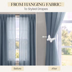 RTZEN Metal Curtain Tiebacks, Drapery Holders - Image 5