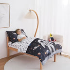 lasoftan Toddler Bedding Set, 4 Piece Bed-in-a-Bag Toddler Bed Comforter Sets - Image 6