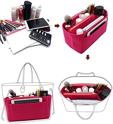 LEXSION Felt Purse Organizer Insert, Tote Bag Shaper Dividers - Image 6