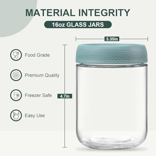 NETANY 4-pack 16oz Glass jars - Image 2
