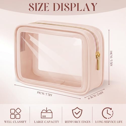Hsei 12 Pcs Clear Makeup Bags Diaper Bag Organizer Travel Toiletry Bags - Image 2
