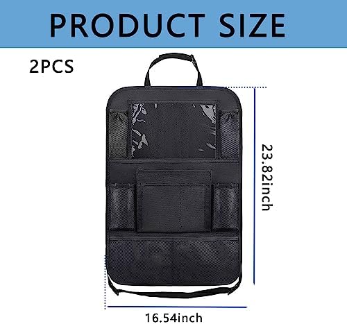 Aokdom 2PCS Car Seat Back Organizer, Extra Large Capacity Car Seat Organizer - Image 2