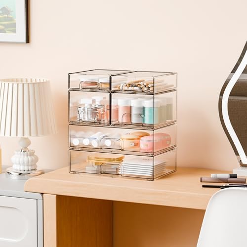 Yieach Clear Stackable Storage Drawers - Image 5
