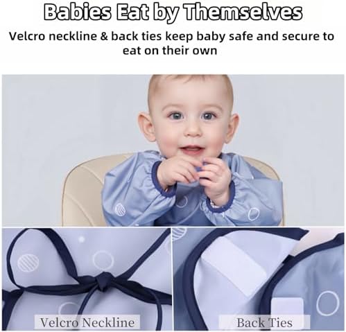 Adjustable Long Sleeve Baby Bibs - Image 2