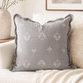 BlissBlush Throw Pillow Cover 20x20, Light Gray Velvet Decorative Pillow Cover by BlissBlush