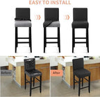 Fuloon Waterproof Barstool Covers Chair Slipcovers, 2 Pack - Image 6