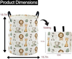 ESSME Animal Laundry Basket, Cute Hamper Collapsible Canvas Waterproof Storage - Image 2