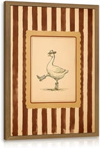 Grajoy Wood Framed Vintage Funny Western Cowboy Goose Wall Art 12x16 Inch by Unknown