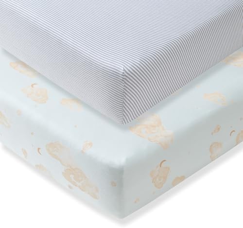 Burt's Bees Baby Organic Cotton Fitted Crib Sheet, Unisex Baby Beddings by BurtsBeesBaby
