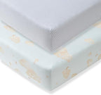 Burt's Bees Baby Organic Cotton Fitted Crib Sheet, Unisex Baby Beddings by BurtsBeesBaby