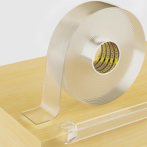 Clear Edge Protector Strip, 1 Pack x 0.8in x 16.4FT by MILEQEE