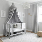 LOAOL Bed Canopy with Pom Pom Kids Reading Nook Hanging Tent - Image 3