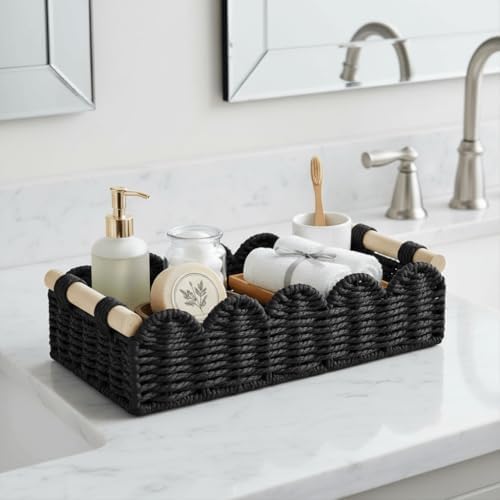 CubesLand Toilet Paper Storage Basket Organizer, Small Wicker Decor Basket - Image 5