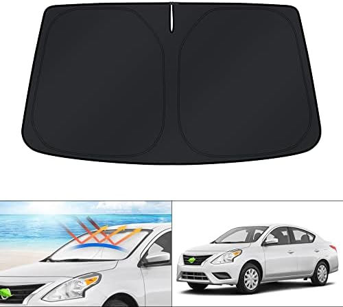 KUST Windshield Sun Shade for 2012-2016 2017 2018 Nissan Versa Accessories by KUST