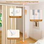 Room Divider Curtain Rods No Drilling, Adjustable Wall Divider 4-10Ft - Image 4